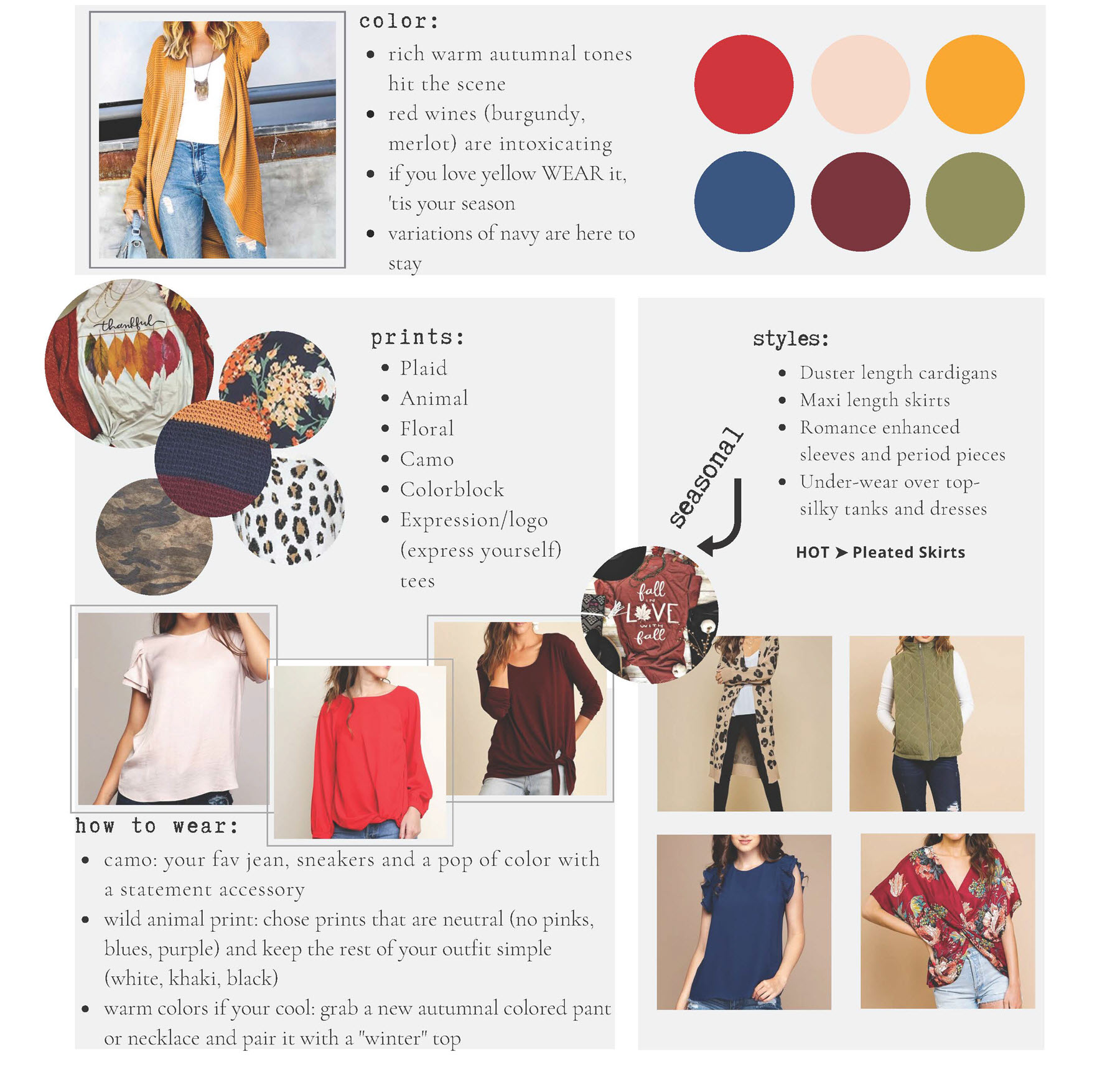 Fall fashion trends. by Erin Hodgkinson