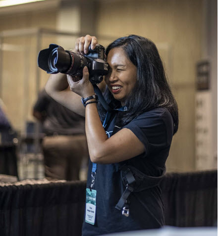 Me at work in 2019 at the Military Influencer Conference in Washington, D.C. Taken by Chris MacPhee of Green Beret Media.